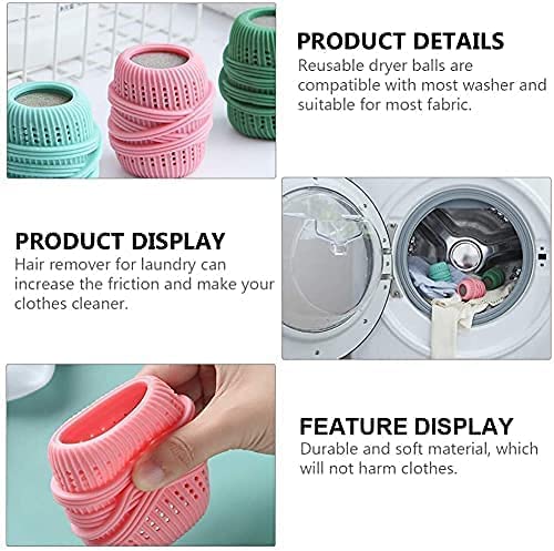 Surfexa Reusable Laundry Ball Reusable Laundry Dryer Balls Stain Removal AntiTangle Saves Drying Time Soften and Fluff Laundry Reduces Wrinkles Pack2 Multicolor - Image 5