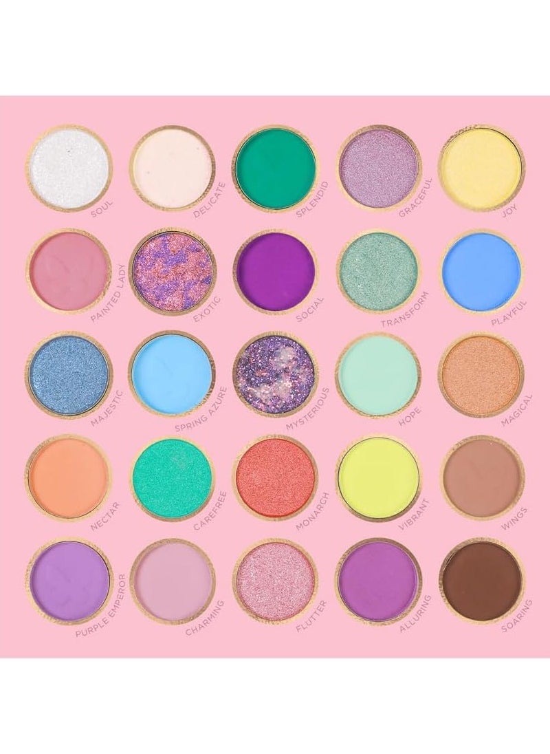 Profusion Cosmetics - Empowered Butterfly 25 Shade Eye Shadow Palette Pigmented Matte and Shimmer Shades Blendable and Buildable Powder with Rich Colors Long Lasting Bold Eye Looks - Image 1