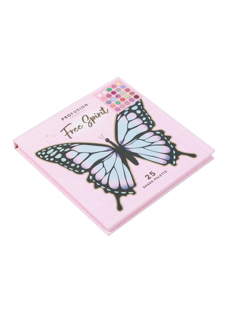 Profusion Cosmetics - Empowered Butterfly 25 Shade Eye Shadow Palette Pigmented Matte and Shimmer Shades Blendable and Buildable Powder with Rich Colors Long Lasting Bold Eye Looks - Image 1