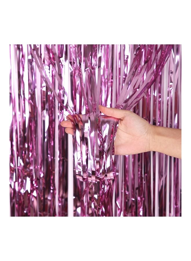 NIBEMINENT 5-Piece Light Rain Silk Curtain Holiday Party Decoration Set