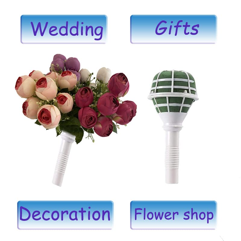 JFFX 6-Pack Foam Bouquet Holders, Floral Arrangement Kits for Bridal Flowers Wedding Supplies Decoration, Gardening Supplies - Image 4