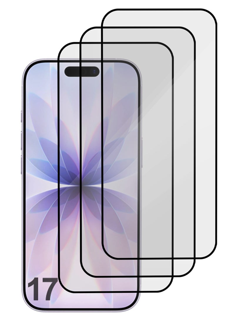 CATANES 3 Packs Screen Protector for iPhone 17 - 3D Full Coverage 9H Tempered Glass Bubble-Free Installation High Protection Scratch Resistant - Image 4