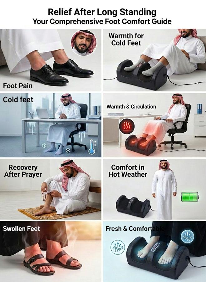 Electric Foot & Calf Massager with Soothing Heat - Portable Home Relaxation Device for Pain Relief, Stress Reduction & Improved Circulation - Ideal Gift for Family - Image 3