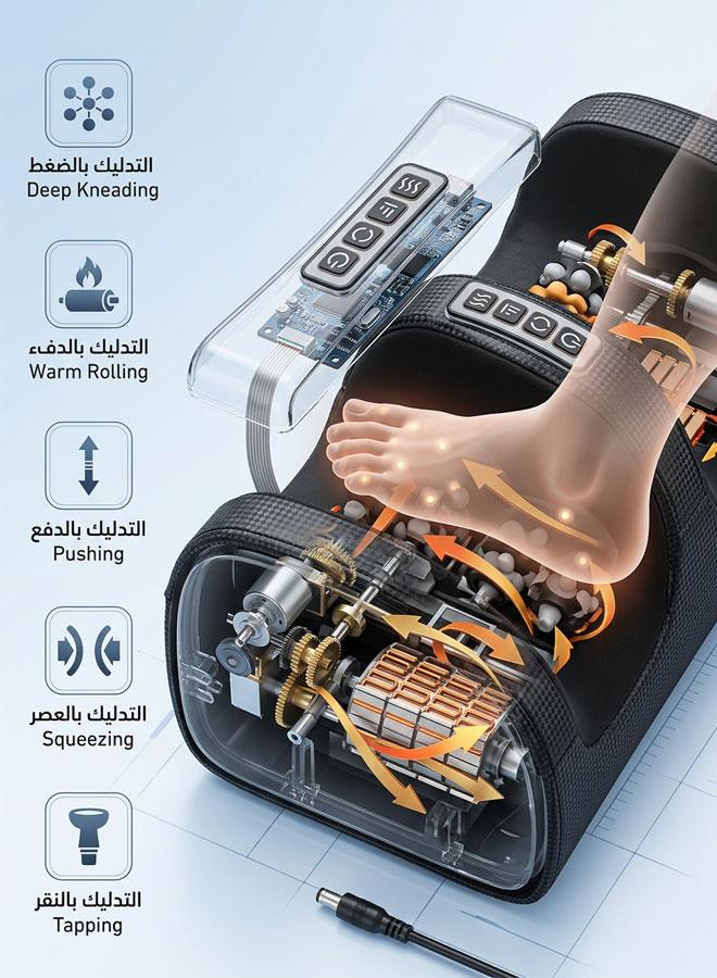 Electric Foot & Calf Massager with Soothing Heat - Portable Home Relaxation Device for Pain Relief, Stress Reduction & Improved Circulation - Ideal Gift for Family - Image 4
