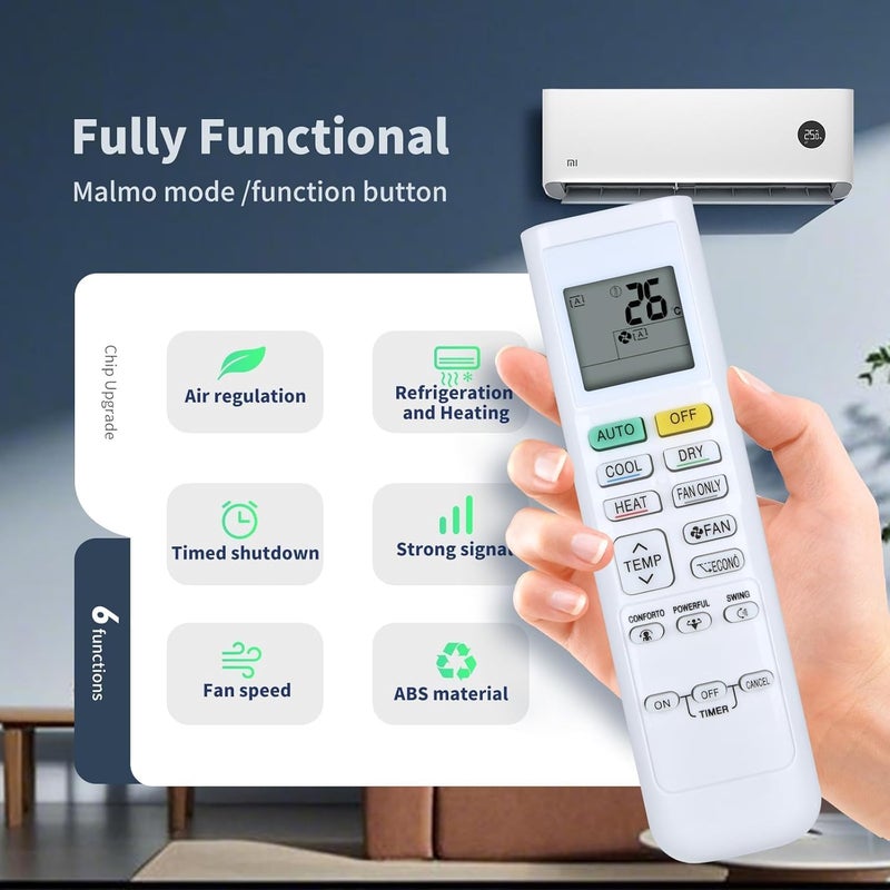MAX-EMA GLOBAL Universal Replacement AC Remote Control Compatible with All Daikin Air Conditioner Split AC & Window AC 1 1.5 2 Ton Inverter Remote for Home - Image 5