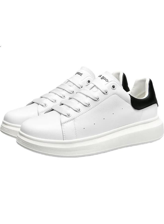 HLA Men'S Casual Shoes, Thick-Soled Heightening Sneakers, Breathable Skateboard Shoes Haabxm4Dau587, White, Size 38 - Image 1