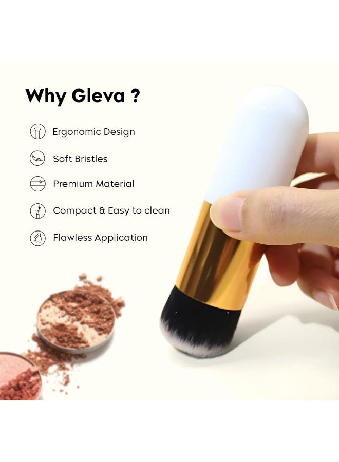 Gleva فرشاة مكياج البودرة والكريم تطبيق مثالي للمكياج السائل والكريمي والبودرة - Image 5