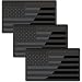 sticro Embossed 3D Metal All Black American Flag Emblem Decal Stickers 3 Pack Matte Black 5 x 3 Patriotic USA US Flag Car Decals Bumper Stickers for Truck Window Motorcycle Support US Military - Image 2