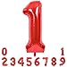 TONIFUL 40 Inch Red Large Numbers Balloons 09 Number 1 Digital 1 HeliumFoil Mylar Big Number Balloons for 2026 Mothers Day New Year Eve Graduation Valentines Day Birthday Party Anniversary Party - Image 4