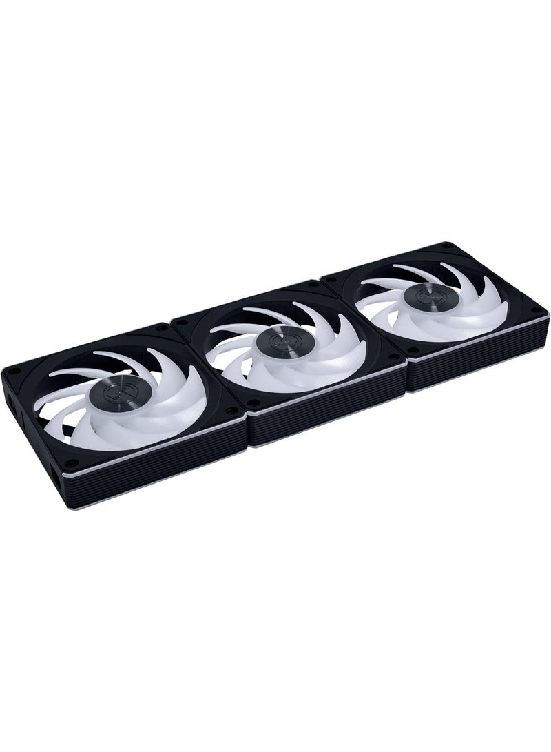 Lian Li UNI FAN CL Wireless 3 Pack Black ARGB Case Fan, 120x120x28mm, 0,250~2150 RPM Fan Speed, 2.52 mmH2O (Maximum) Air Pressure, 77.34 CFM (Maximum) Air Flow, FDB Bearing | 12CL1W3B - Image 3