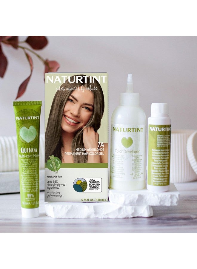 NATURTINT Permanent Hair Color 7A Medium Ash Blonde (Pack Of 1) Ammonia Free Vegan Cruelty Free Up To 100% Gray Coverage Long Lasting Results - Image 5
