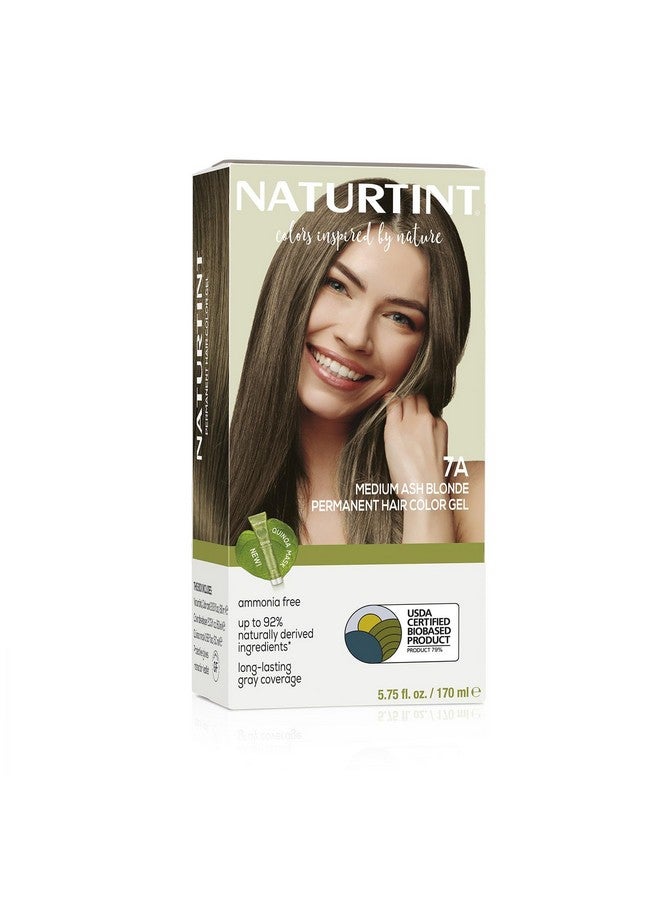 NATURTINT Permanent Hair Color 7A Medium Ash Blonde (Pack Of 1) Ammonia Free Vegan Cruelty Free Up To 100% Gray Coverage Long Lasting Results - Image 1