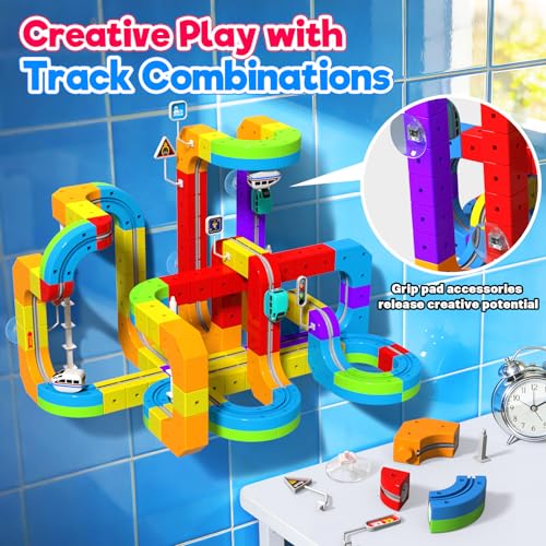 Goody King Electric Train Set for Kids 3D DIY Track Building Kits with Train and Traffic Signs STEM Car Toy Set for Kids 3 Years Old Boys Girls Birthday - Image 5