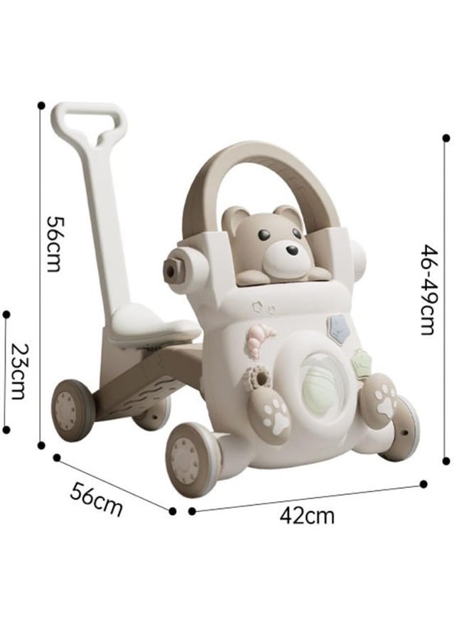 Generic - Baby Walker, Foldable Multi-Function Baby Walker, Early Childhood Activity Center, 4-In-1 Toddler Walker, Learn To Sit Or Push, Adjustable Speed, Rear Wheels, Safety Bumper, Removable Seat, Adjustable Height - Image 1
