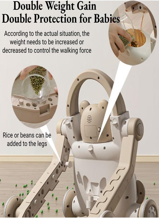 Generic - Baby Walker, Foldable Multi-Function Baby Walker, Early Childhood Activity Center, 4-In-1 Toddler Walker, Learn To Sit Or Push, Adjustable Speed, Rear Wheels, Safety Bumper, Removable Seat, Adjustable Height - Image 1