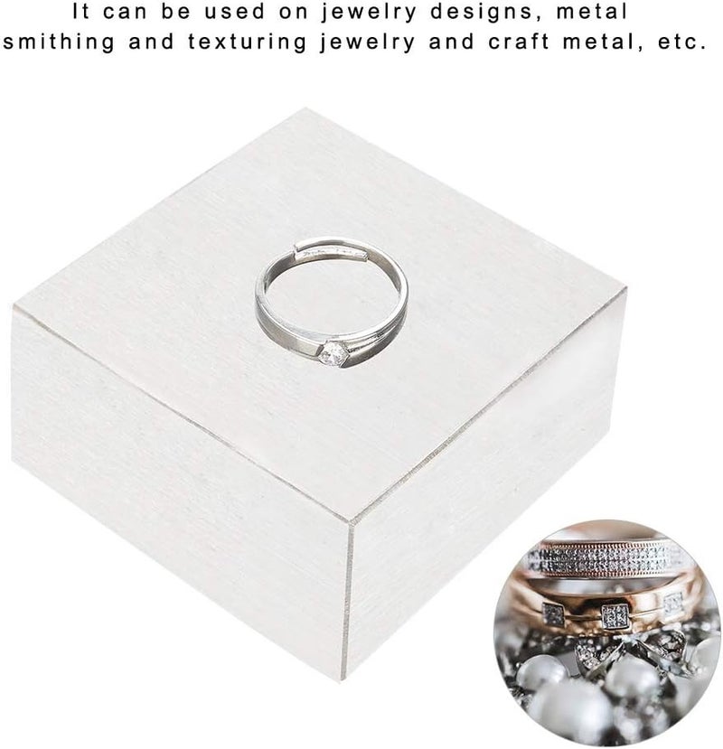 woobles 6.3 * 6.3 * 3cm Metal Steel Bench Block Metal Anvil Square Tool Solid Bench Block for Jewelry Making Steel Bench Block Solid Metal Bench Block Wire Hardening and Wire Wrapping Tool - Image 3