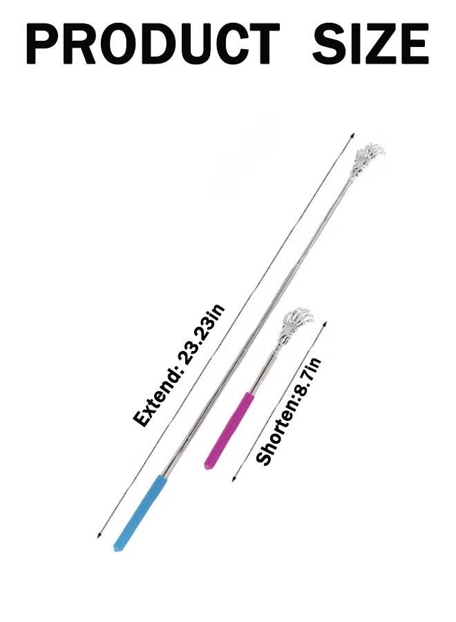 3PCS Expandable Back Scraper Portable, Stainless Steel Male And Female Scratching Device - Image 3