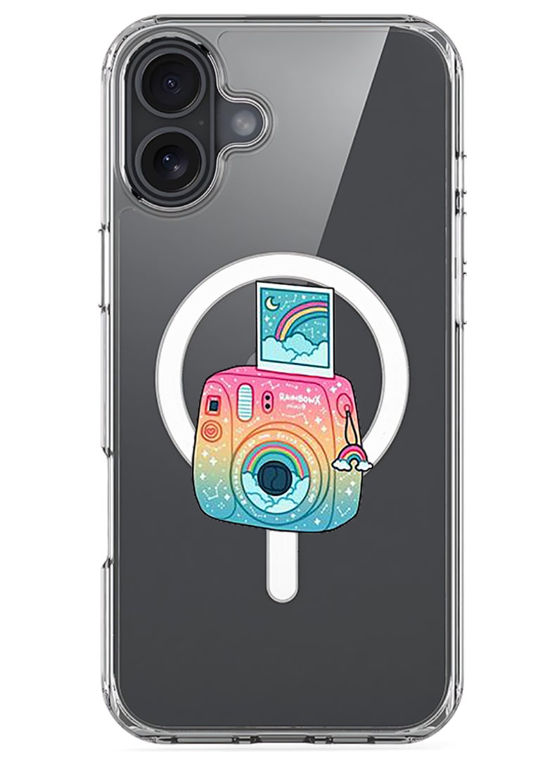 Theodor Magnetic Case for Apple iPhone 17 Compatible with MagSafe Wireless Charging, Shockproof Phone Bumper Cover - Polaroid - Image 1