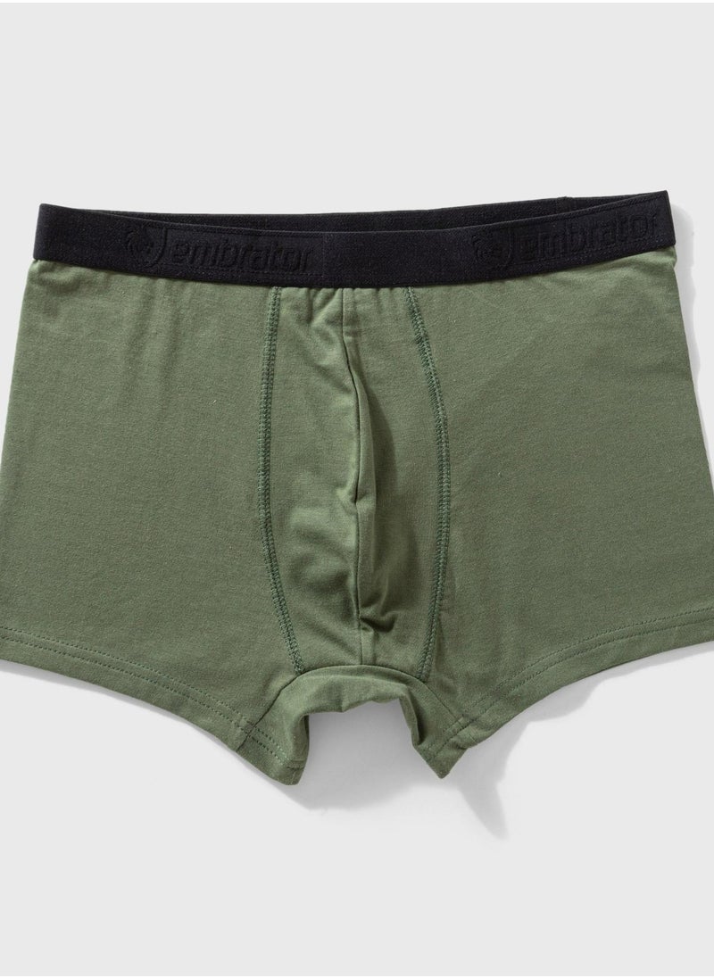 Pack of 3 Plain Cotton Lycra Boxer for Men