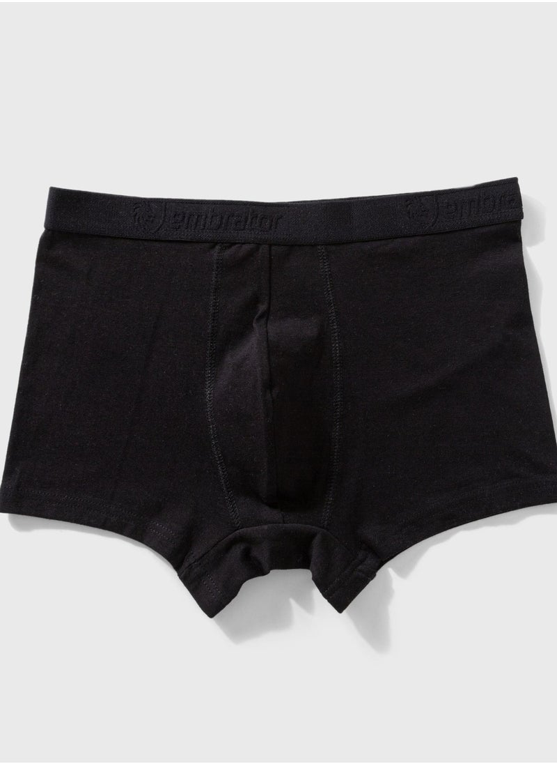Pack of 3 Plain Cotton Lycra Boxer for Men