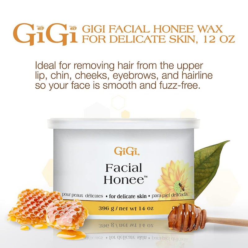 GiGi Facial Honee Wax - Hair Removal Soft Wax for Face and Delicate Skin, 14 oz - Image 2