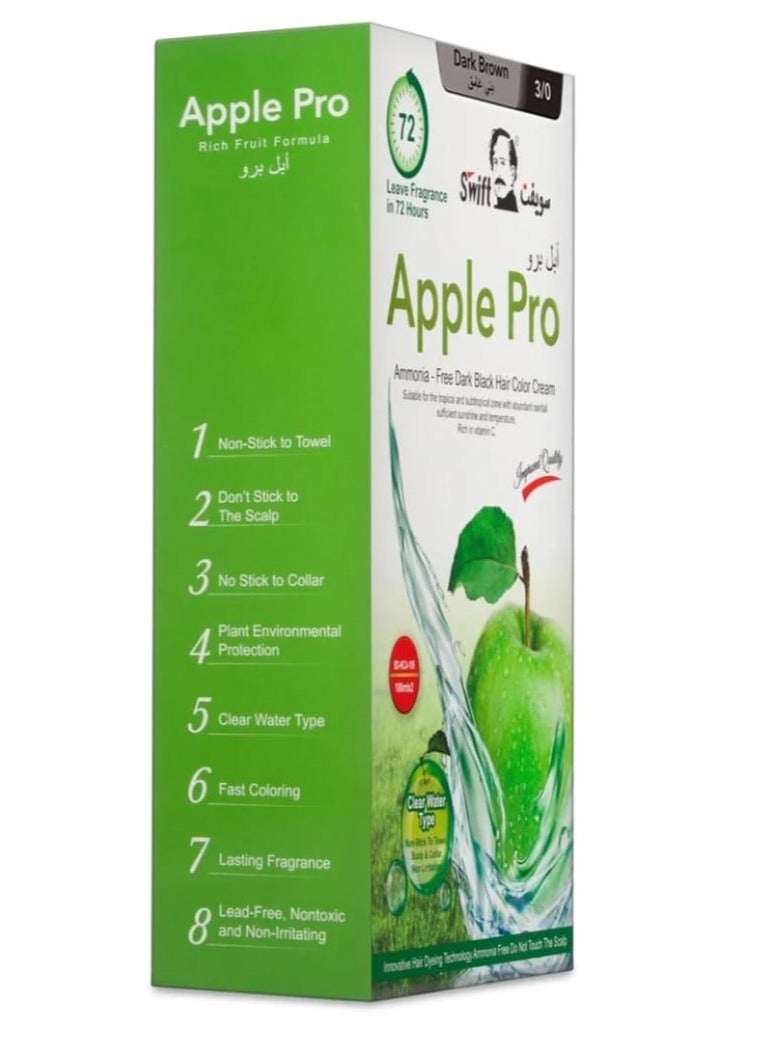 Swift Apple Pro ( Dark Brown ) Hair Color - No Ammonia -200ml - Image 3