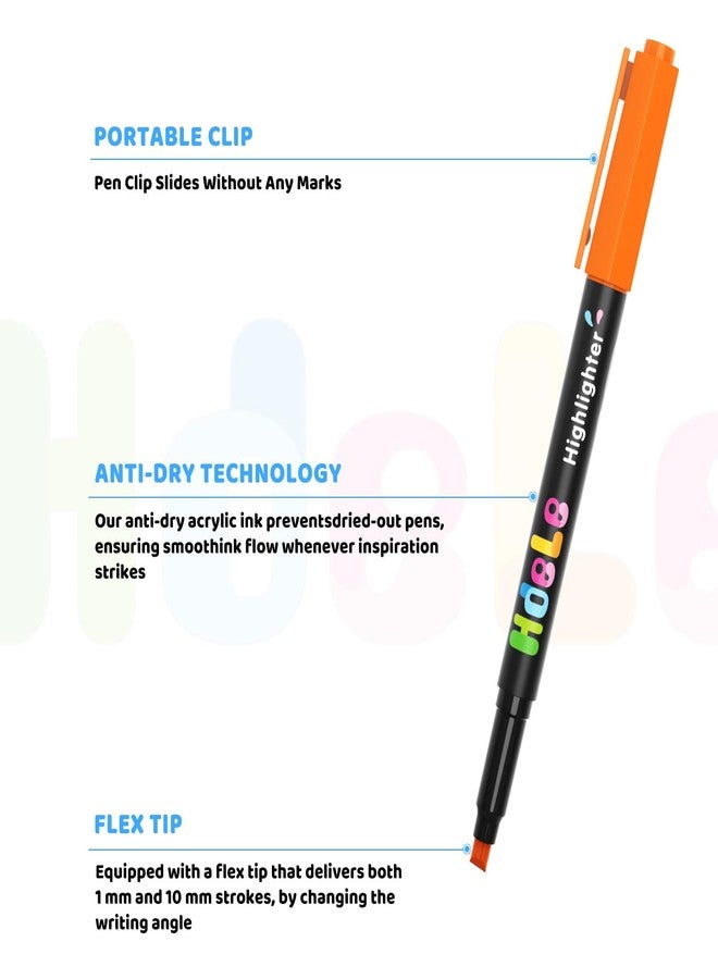 Guangna Bible Highlighters No Bleed, 6pcs, Chisel Tip, Neon Colors, Aesthetic Quick Dry for Bible Jounaling Planner Books Notes Teacher School Office Supplies (Fluorescent Colors) - Image 5