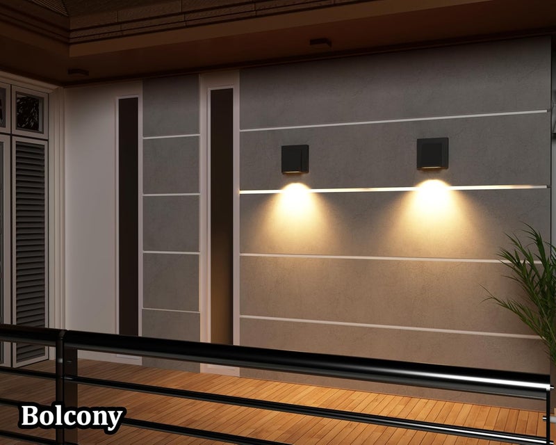 fizzytech مصباح حائط خارجي LED بلاستيكي 5 واط | ضوء مقاوم للماء والصدمات | تركيبة مثبتة على الحائط لغرفة النوم والحديقة وزينة المنزل (أبيض دافئ) - Image 5