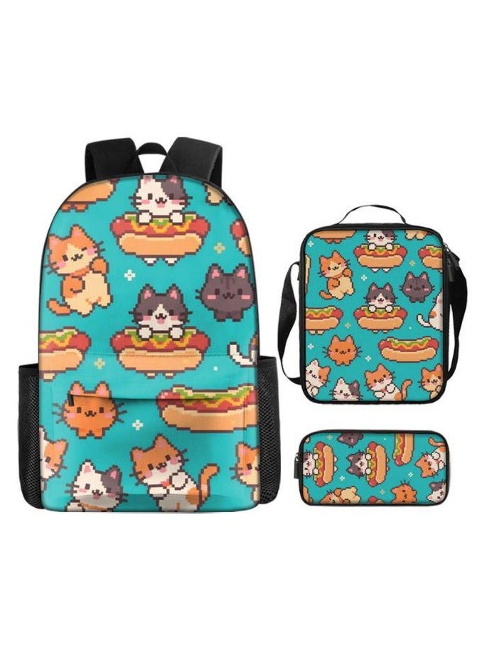 New universal cartoon new three-piece schoolbag (students, children) - 981