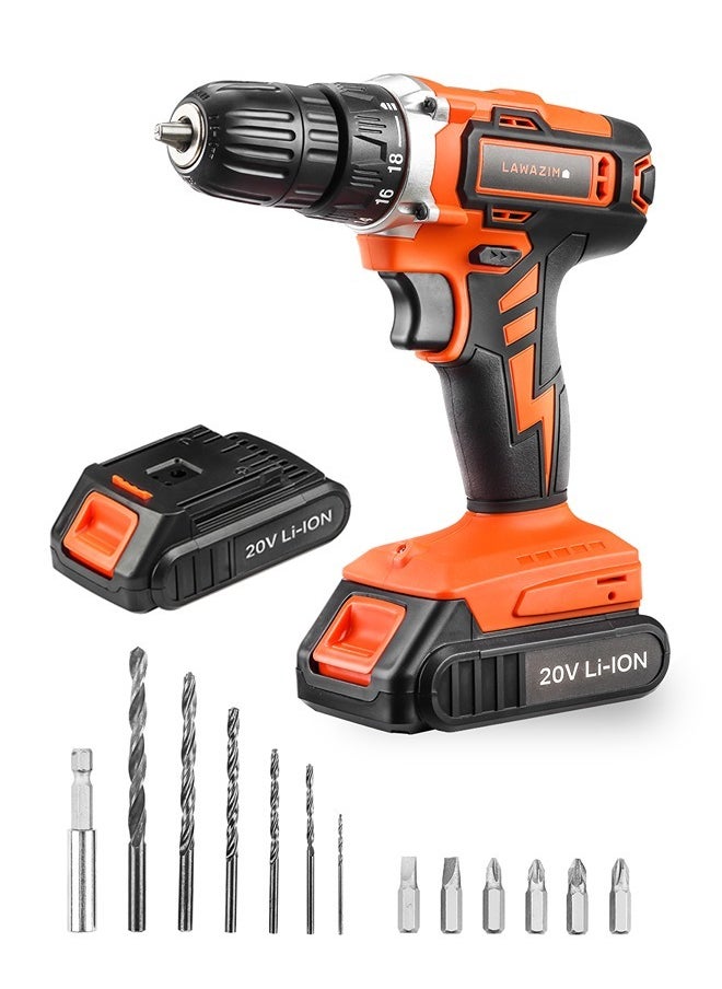 Cordless Drill 20V Lithium-Ion 10mm with 2 Batteries and Accessories - pzsku/Z3ADF8328937504099F0EZ/45/_/1701168599/b85e3145-f334-4e35-8bd5-4892fbd618ad