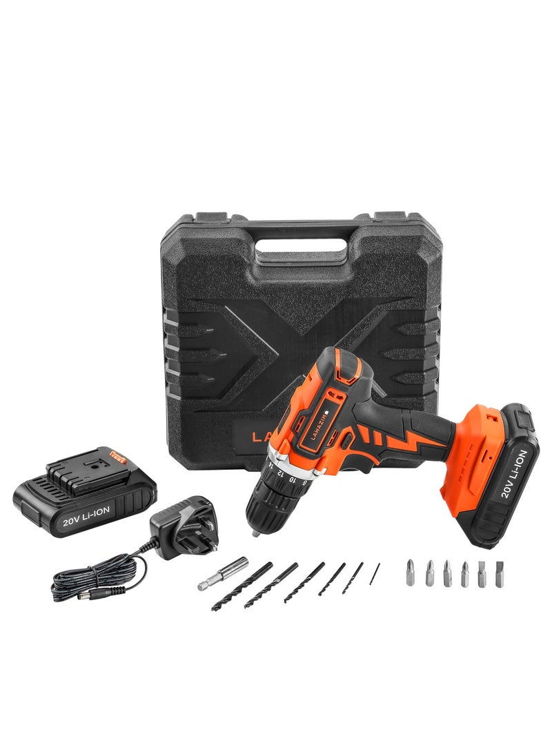 Cordless Drill 20V Lithium-Ion 10mm with 2 Batteries and Accessories - pzsku/Z3ADF8328937504099F0EZ/45/_/1701168601/47d2134f-8898-4f44-8b8c-1709ecdf4ca9