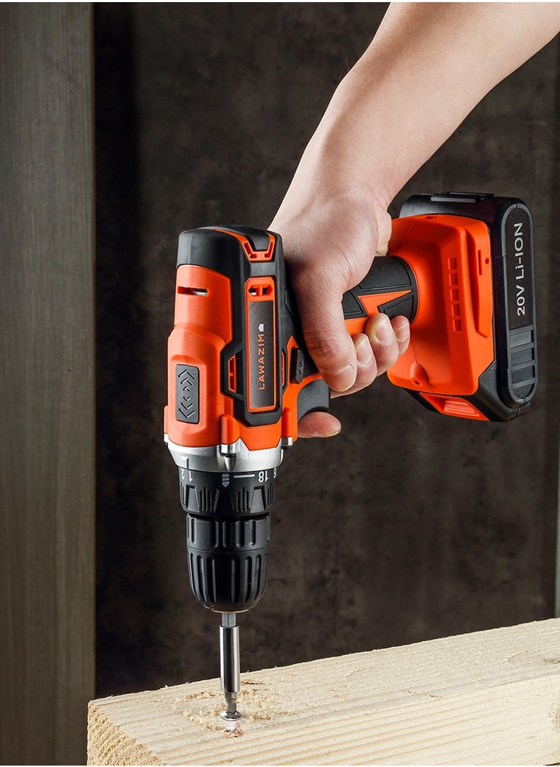 Cordless Drill 20V Lithium-Ion 10mm with 2 Batteries and Accessories - pzsku/Z3ADF8328937504099F0EZ/45/_/1701168601/fafe3d49-34e1-4a35-a4d5-ea4b63d75a02