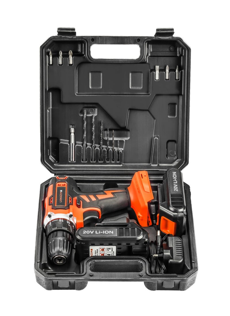 Cordless Drill 20V Lithium-Ion 10mm with 2 Batteries and Accessories - pzsku/Z3ADF8328937504099F0EZ/45/_/1701168602/dd692da3-f9d0-41fd-9b47-7fc146134774