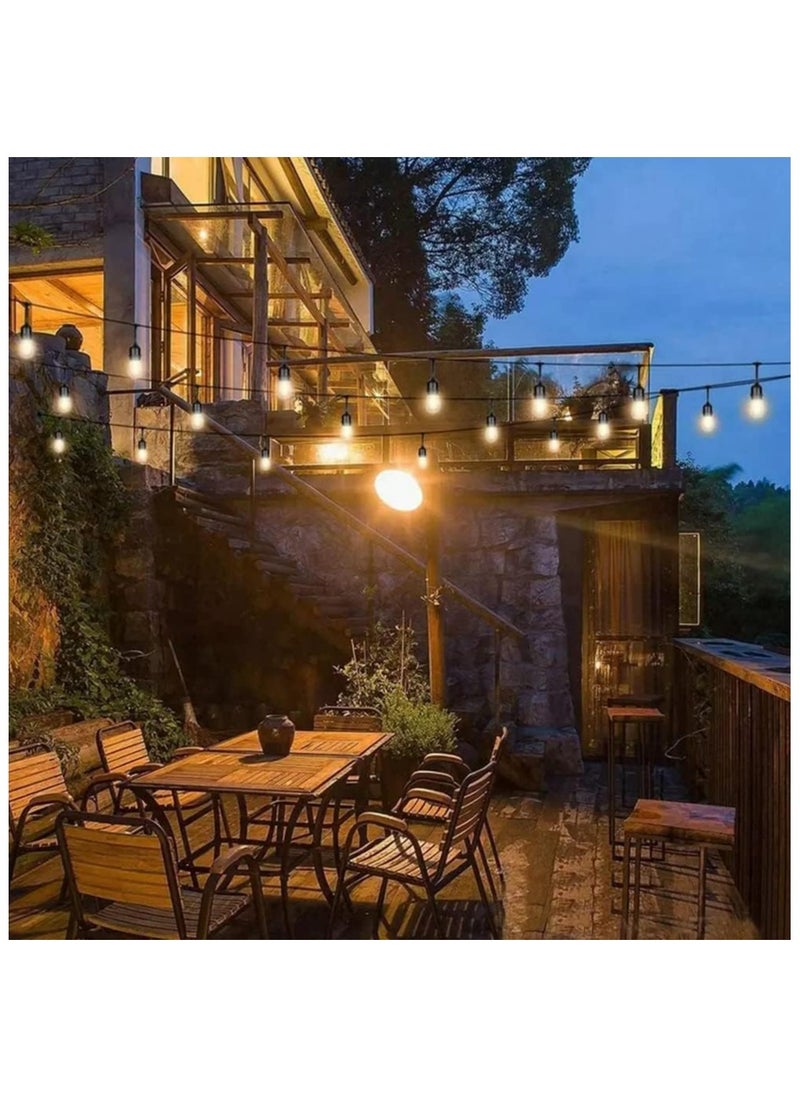 HUA QIANG WANG - 33FT Outdoor String Lights, 10 Meter 20 Hanging Sockets Decorative Lights for Outdoor Garden，Bulb Not Included - Image 1