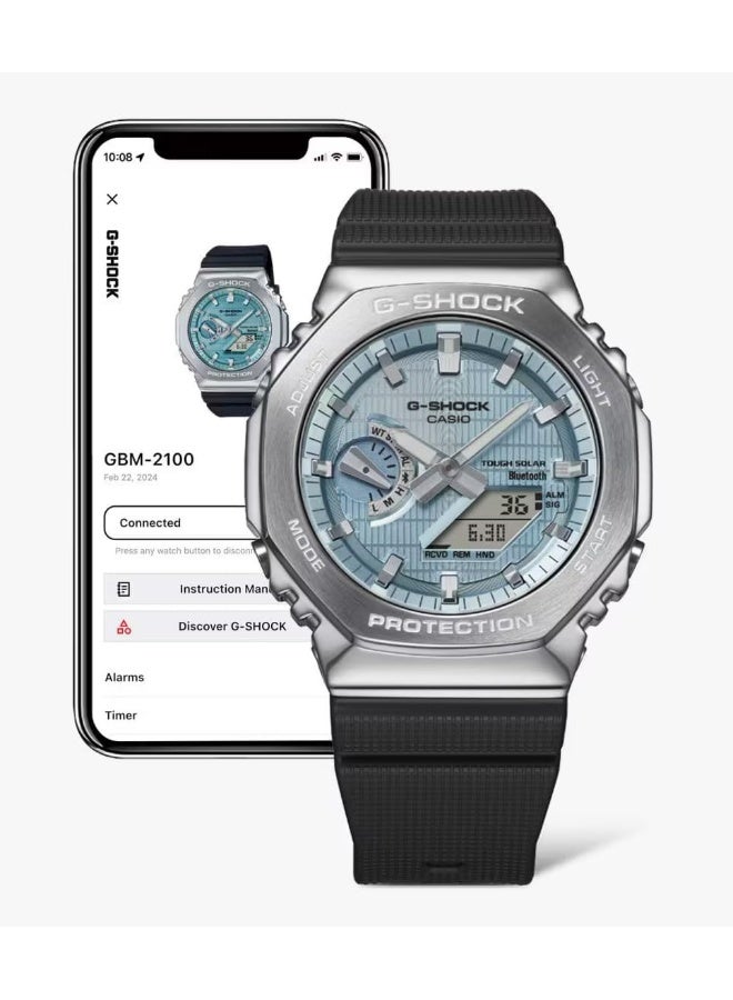 CASIO ساعة كاسيو للرجال بتقنية التحليل الرقمي مع حزام بلاستيكي GBM-2100A-1A2ER - Image 5