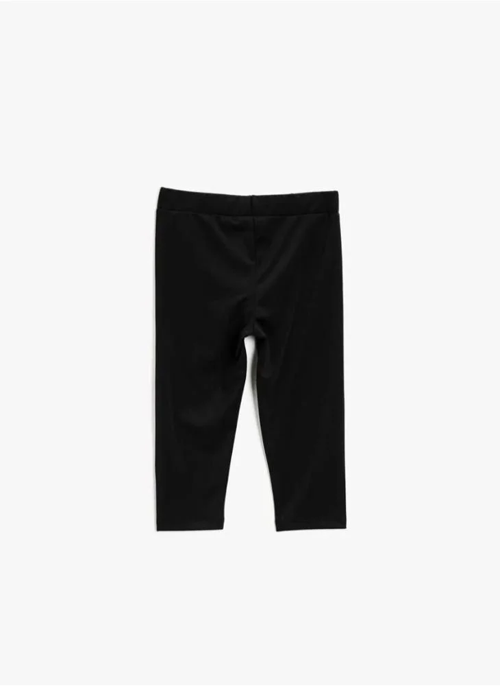 كوتن Slogan Printed Leggings