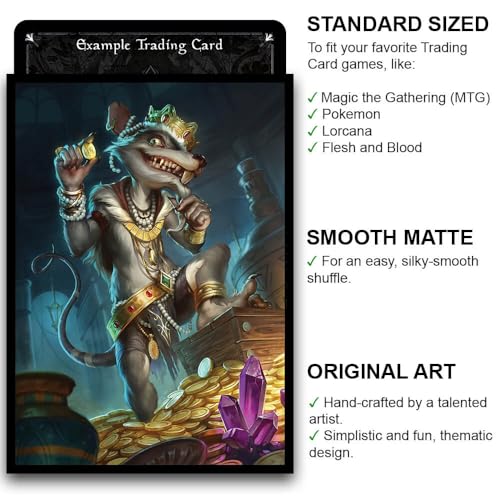 Fantasy North - Radagin - Collector of Shinies - 100 Smooth Matte TCG Trading Card Sleeves - Fits Magic MTG Commander Pokemon and Other Card Games - Playing Card Sleeves (FN146S) - Image 2