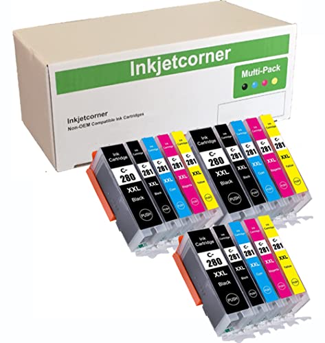 Inkjetcorner Compatible Ink Cartridges Replacement for PGI-280XXL CLI-281XXL PGI 280 XXL CLI 281 for use with TR8620A TR8622A TR8620 TR8622 TS6320 TS9520 TS702A TR8520 TS6220 TR7520 (15-Pack) - Image 3