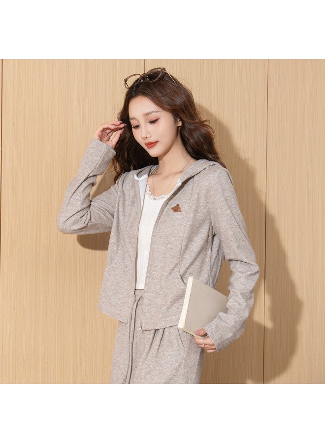 Flying in the snow Women's Coat 2025 Autumn Winter Korean Style Casual Lazy Feel Hooded Cardigan Top - Image 5