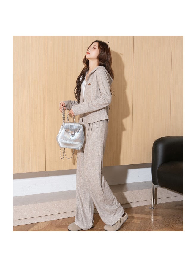 Flying in the snow Women's Coat 2025 Autumn Winter Korean Style Casual Lazy Feel Hooded Cardigan Top - Image 2