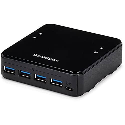 Startech.com StarTechcom USB 30 Peripheral Sharing Switch 4 USB 30 5Gbps x 4 Computers Mac Windows Linux USB AB Switch USB Switch HBS304A24A - Image 1