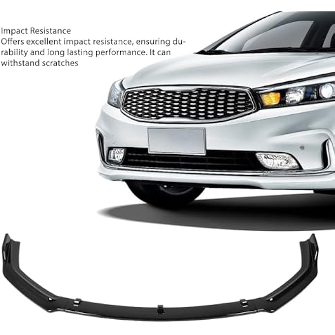 Cryfokt Front Bumper Lip Spoiler Kit Striking Design Durable Impact Resistant Fit for K3 Forte Cerato 2017-2018 - Image 4
