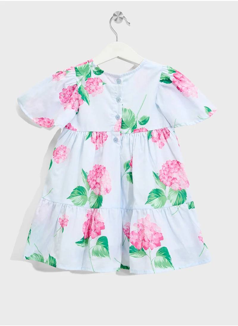 ريبلز مع نمشي Girls Floral Print Dress