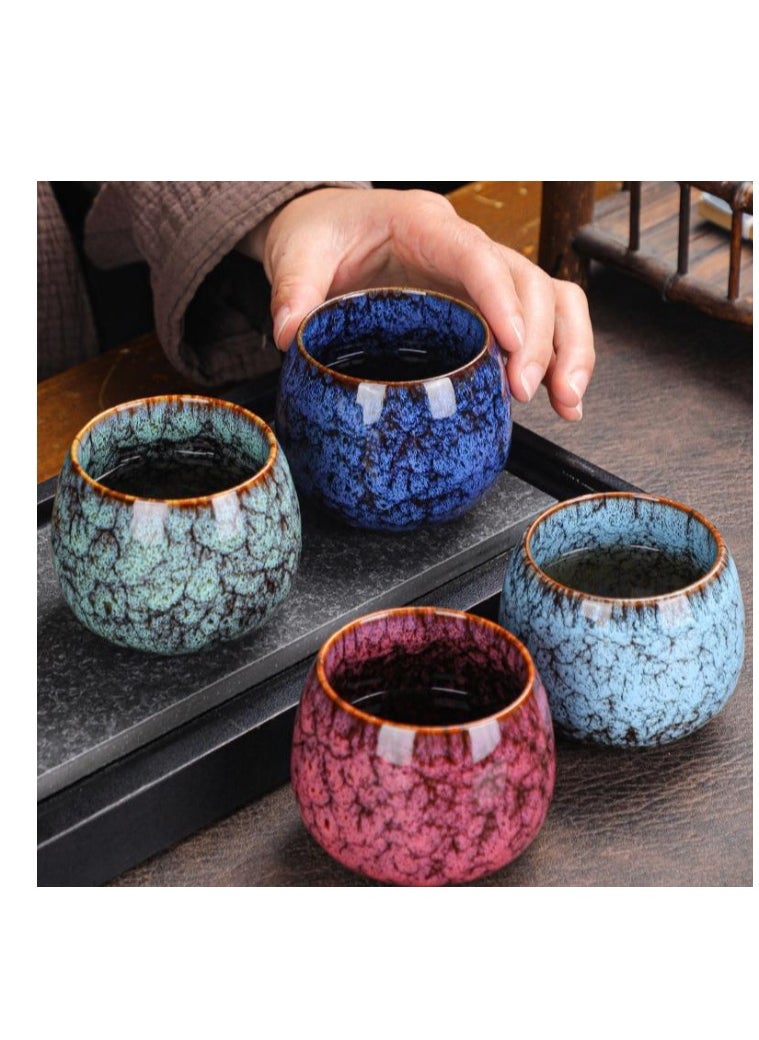 OASIS-TH - Set Of 4 Double Walled Espresso Coffee Cup Turkish coffee cup Tea cup Multi color 140ml - Image 1