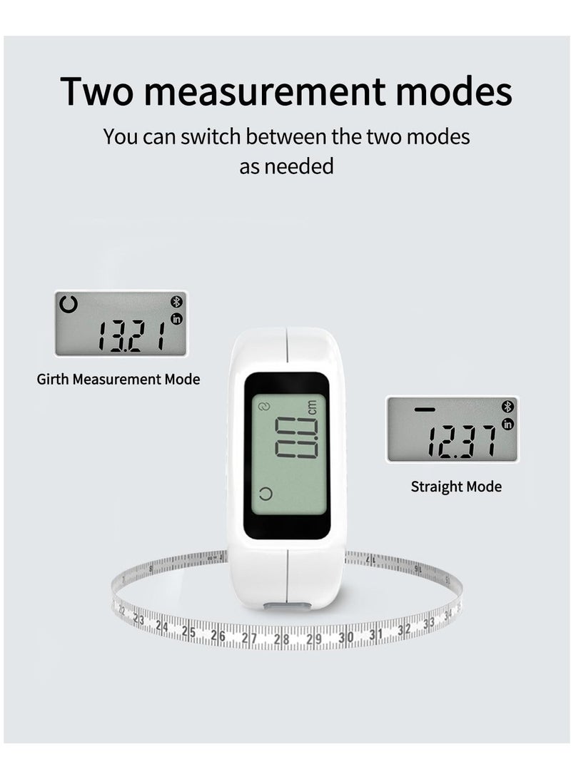 Generic Smart Body Tape Measure, SUN & LION Accurate Body Fat Measure, Digital LCD Monitor Display, Body Measurement Tape with Bluetooth for Fitness Man & Woman, Data Syn, Lock Pin (inch & cm)  - Image 3