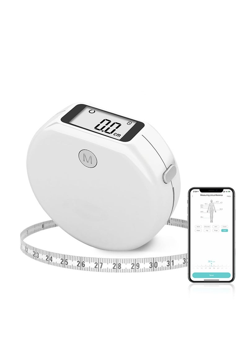 Generic Smart Body Tape Measure, SUN & LION Accurate Body Fat Measure, Digital LCD Monitor Display, Body Measurement Tape with Bluetooth for Fitness Man & Woman, Data Syn, Lock Pin (inch & cm)  - Image 1