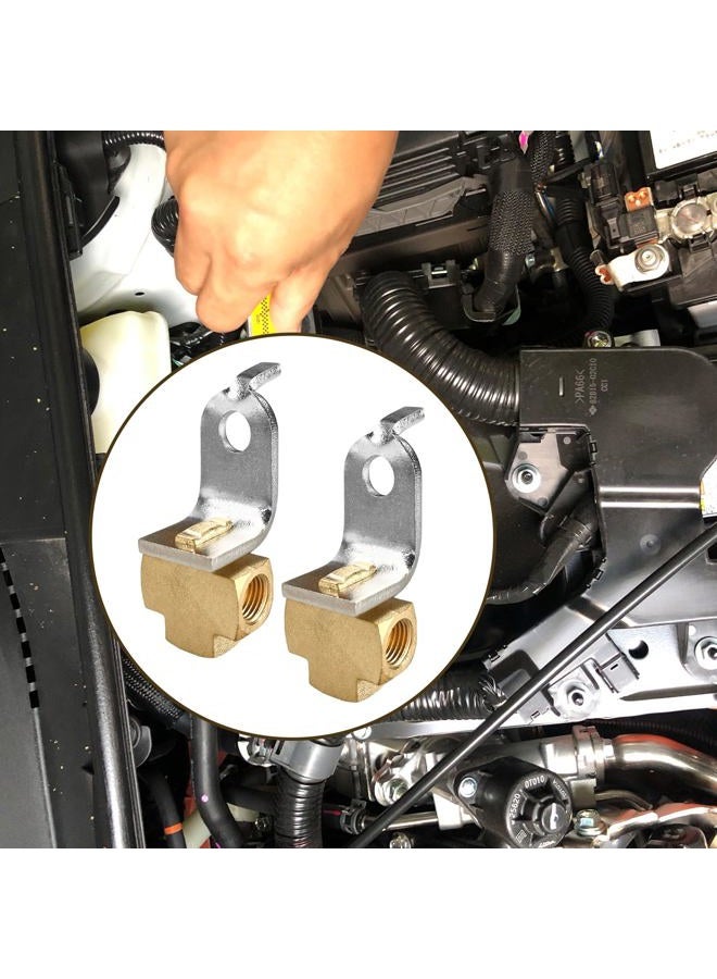Wevdn 2 PCS 3-Way Brake Line Tee Fitting, Brass Brake Line Tee for 3/16" Tube with Mounting Bracket for 3/8"-24 Threads Maintaining Brake System, Universal Brake Line Fittings for Inverted Flare - Image 5