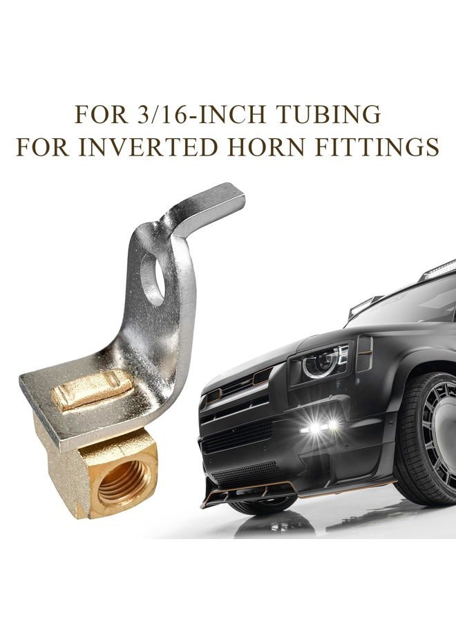 Wevdn 2 PCS 3-Way Brake Line Tee Fitting, Brass Brake Line Tee for 3/16" Tube with Mounting Bracket for 3/8"-24 Threads Maintaining Brake System, Universal Brake Line Fittings for Inverted Flare - Image 4