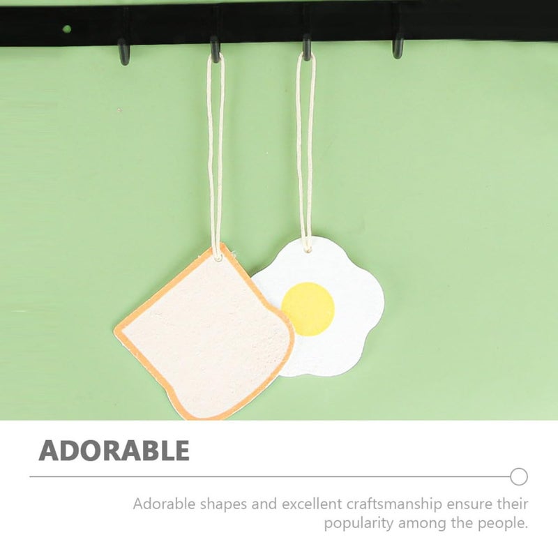Wood Pulp Cotton Reusable Kitchen Sponge Set 3PCS Breakfast Shapes For Pot Pan Cleaning - Image 4