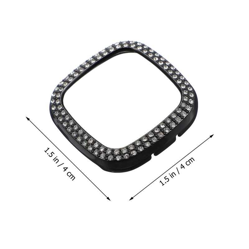 TPU Protective Case With Black Rhinestones Full Coverage Anti Scratch Smartwatch Cover - Image 3